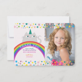 ユニコーンレインボーガール誕生日サンキューユー サンキューカード