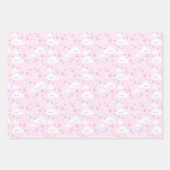 ユニコーンレインボークラウドスターガーリーズバースデーパーティー ラッピングペーパーシート (正面3)