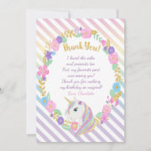 ユニコーンレインボーサンキューカード サンキューカード (正面)