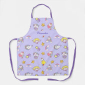 ユニコーンレインボースターライトパープルをテーマ エプロン (正面)