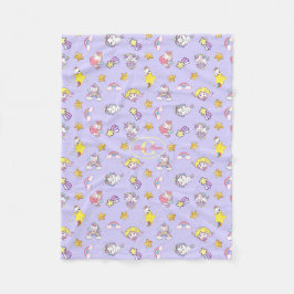 ユニコーンレインボースターライトパープルパーソナライズされた フリースブランケット