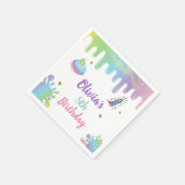 ユニコーンレインボースライム誕生日 スタンダードカクテルナプキン (角)