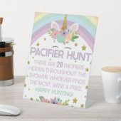 ユニコーンレインボーズおしゃぶり狩りベビーシャワーゲーム 台座サイン (インサイチュ)