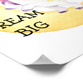 ユニコーンレインボードリーム大子供部屋ベビーガールかわいい ポスター (角)