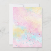 ユニコーンレインボーバースデーパーティ招待状 招待状 (裏面)