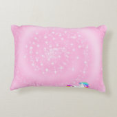 ユニコーンレインボーピンクカスタマイズかわいい アクセントクッション (裏面)