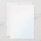 ユニコーンレインボーピンク金ゴールドベビーシャワー 招待状 (裏面)