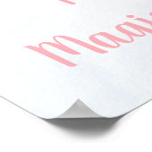 ユニコーンレインボーピンク金ゴールド誕生日 ポスター (角)