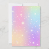 ユニコーンレインボーフローラ開花 |第10誕生日 招待状 (裏面)