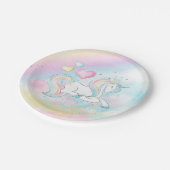 ユニコーンレインボーベビーシャワー紙プレート ペーパープレート (アングル)