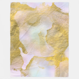 *~*ユニコーンレインボーホログラジックパステル金ゴールドAP1 フリースブランケット