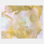 *~*ユニコーンレインボーホログラジックパステル金ゴールドAP1 フリースブランケット (正面(横))