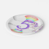 ユニコーンレインボーマジカルカワイエージ誕生日 ペーパープレート (アングル)