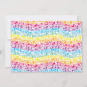 ユニコーンレインボーマジカルグリッター誕生日写真 サンキューカード (裏面)