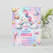 ユニコーンレインボーマジカルデイバースデーパーティー 招待状 (スタンド正面)