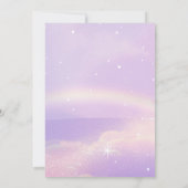 ユニコーンレインボーマジカルバースデーパーティーガール 招待状 (裏面)