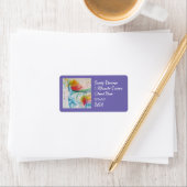 ユニコーンレインボーユニコーンかわいい差出人住所 ラベル (インサイチュ)