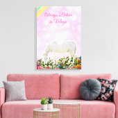 ユニコーンレインボー常信じに魔法ウォールアート キャンバスプリント (インサイチュ (リビング))