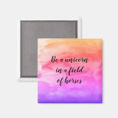 ユニコーンレインボー引用文磁石 マグネット (正面/裏面)