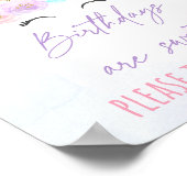 ユニコーンレインボー誕生日トリートサイン ポスター (角)