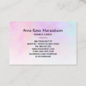 *~*ユニコーンレインボー金ゴールドスパークルグリッターサンムーン 名刺 (裏面)