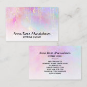 *~*ユニコーンレインボー金ゴールドスパークルグリッターサンムーン 名刺 (正面/裏面)