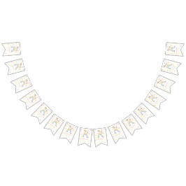 ユニコーンレインボー魔法ワンファースト誕生日 バンティングフラッグ