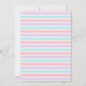 ユニコーンレインボー魔法ワンファースト誕生日 招待状 (裏面)