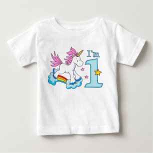 ユニコーンレインボー1日 ベビーTシャツ