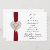 ユニコーンレッドレースバチェロレッテ招待状 招待状 (正面/裏面)