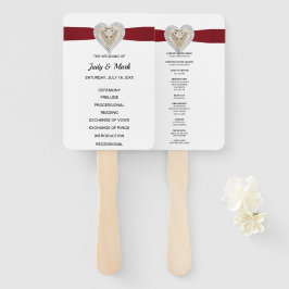 ユニコーンレッドレース結婚式 プログラムファン ハンドファン