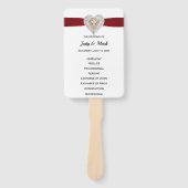 ユニコーンレッドレース結婚式 プログラムファン ハンドファン (正面)