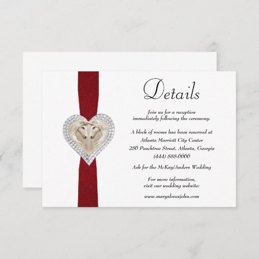 ユニコーンレッド結婚レース詳細 エンクロージャーカード (正面/裏面)