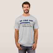 ユニコーンヴァージンジョークメンズTシャツ Tシャツ (正面フル)