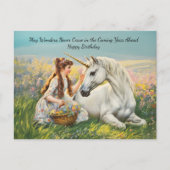 ユニコーンヴィンテージ誕生日はがき シーズンポストカード (正面)