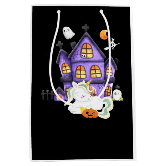 ユニコーン不気味 ミディアムペーパーバッグ (正面)