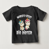 ユニコーン世界最高のの大姉 | WHTXT ベビーTシャツ (正面)