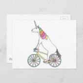 ユニコーン乗用バイクW/ユニコーンホーンスポーク付き車輪 ポストカード (正面/裏面)