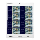 ユニコーン付き女性 ラベル (フルシート)