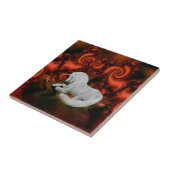 ユニコーン休息ファンタジーアニマルアート タイル (側面)