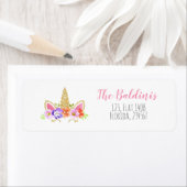 ユニコーン住所 シールピンク ラベル (インサイチュ)