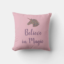 ユニコーン信じイン魔法レインボーフラストレーション クッション