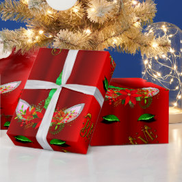 ユニコーン信じクリ赤 ラッピングペーパー