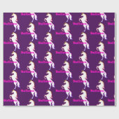ユニコーン信じデザイン – 光沢ラッピング紙, 30 ラッピングペーパー (フラット)