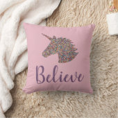 ユニコーン信じレインボースプリンクル クッション (ブランケット)