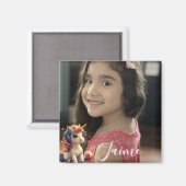 ユニコーン写真バレンタインデーのマグネット マグネット (正面/裏面)