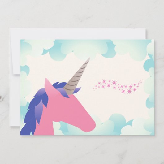 ユニコーン写真感謝カード サンキューカード (裏面)