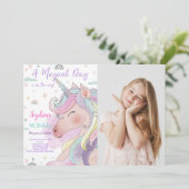 ユニコーン写真招待状 招待状 (スタンド正面)