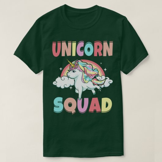 ユニコーン分隊の魔法の神話の生き物 Tシャツ (デザイン正面)