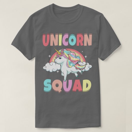 ユニコーン分隊の魔法の神話の生き物 Tシャツ (デザイン正面)